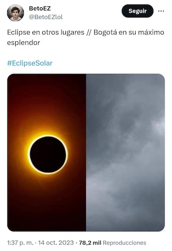 Meme sobre el eclipse solar