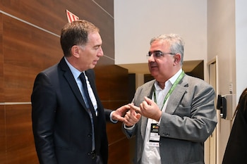 Diego Santilli, junto al gobernador de Catamarca, Raúl Jalil, el 27 de mayo pasado