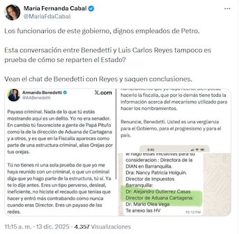 María Fernanda Cabal criticó a
