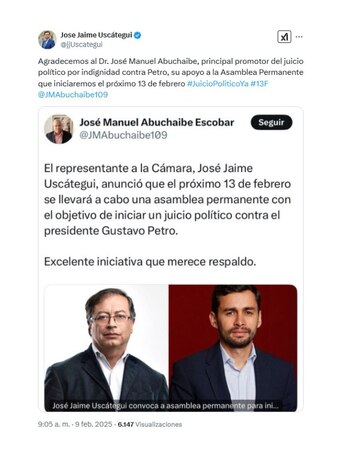 Con este mensaje, el representante