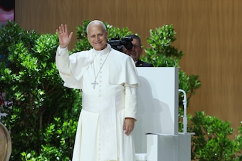 El papa León XIV preside el encuentro 'Tejer redes con el mundo de la cultura, la educación, la empresa y el deporte’ (EFE/ Kiko Huesca)