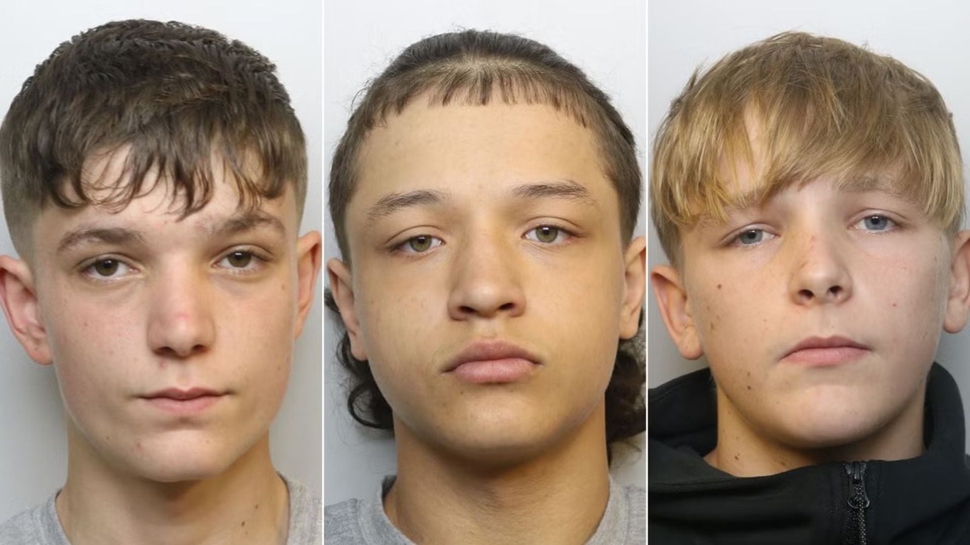 Shane Cunningham, Cartel Bushnell y Leo Knight (de izquierda a derecha) fueron identificados por primera vez por un juez del Tribunal de la Corona de Bristol.
Policía de Avon y Somerset/PA