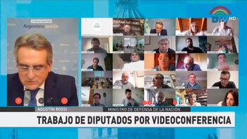 Videoconferencia de Agustín Rossi con