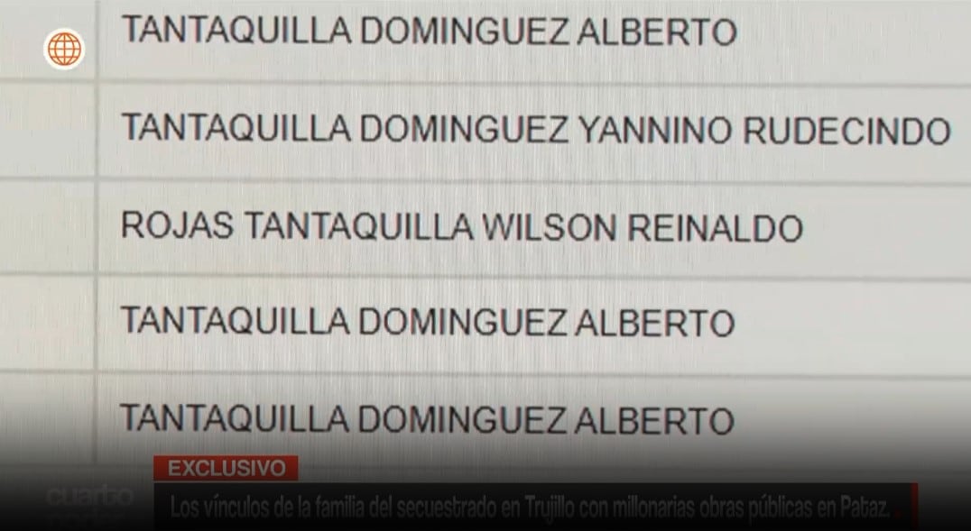 Secuestro y homicidio en Trujillo destapan entramado de contratos públicos en Pataz. Captura: Cuarto Poder.