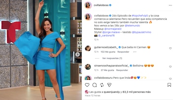 La publicación de Carmen Villalobos por ‘Top Chef VIP 5’ desata críticas tras el sismo en Colombia - crédito @cvillaloboss/IG