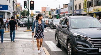 Peatón - conductores - autos - agradecimiento - tecnología - 2 de julio