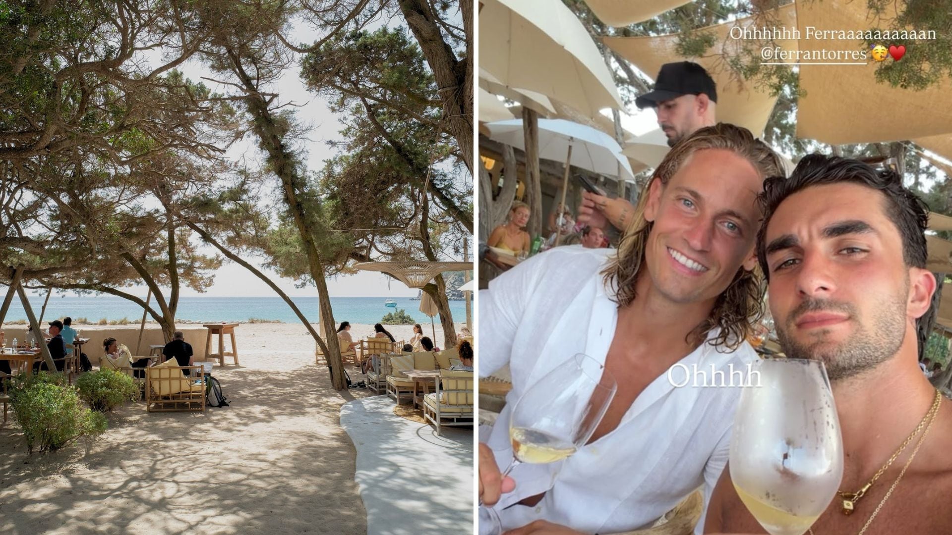 El chiringuito de lujo en Ibiza en el que Ferran Torres y Llorente han celebrado el Mundial: marisco, pasta con caviar y un reguero de ‘celebrities’