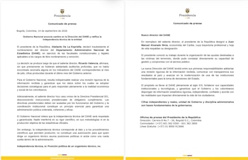 La Presidencia cuestionó que Ricardo Valencia descartara anomalías de forma prematura y lo señaló por desacatar una directiva sobre ruedas de prensa - crédito @infopresidencia/X