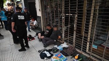 Protestaba en el Congreso y