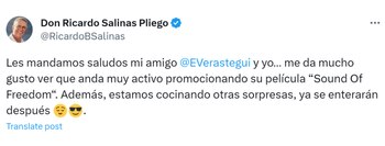 Ricardo Salinas compartió la foto