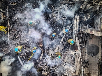 El incendio en San Salvador