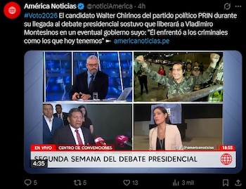 Debate presidencial EN VIVO: lo más viral en redes tras los momentos más polémicos. Captura: X.