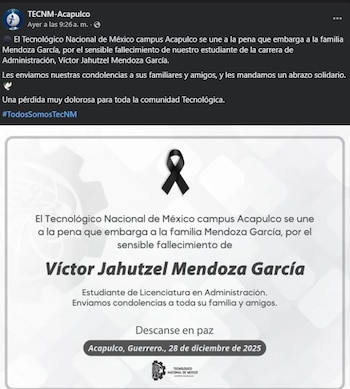 La escuela externó sus condolencias
