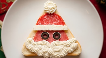 Canapé de Papá Noel, utilizando