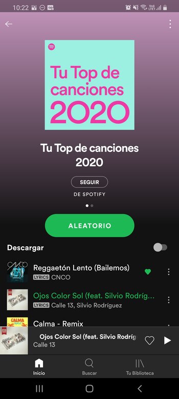 Vas a ver el listado