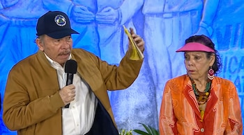 Daniel Ortega y Rosario Murillo, mandatarios de Nicaragua.