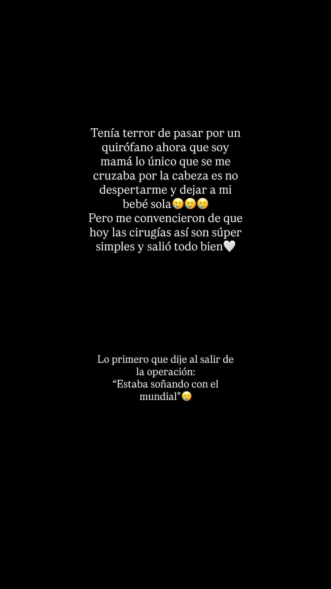 Yazmín Jaureguy contó en Instagram que tenía miedo de pasar por el quirófano desde que es mamá de Gemma