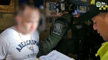 Uno de los capturados durante