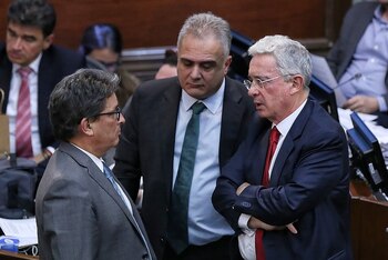 Alberto Carrasquilla y Álvaro Uribe