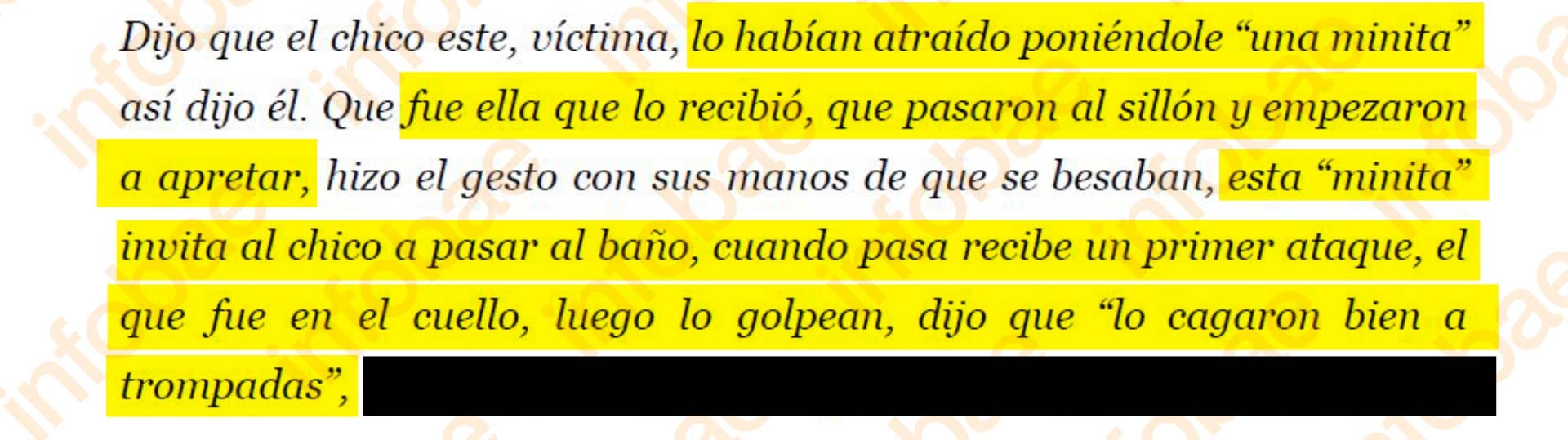 La declaración del testigo de identidad reservada: fragmento de la causa