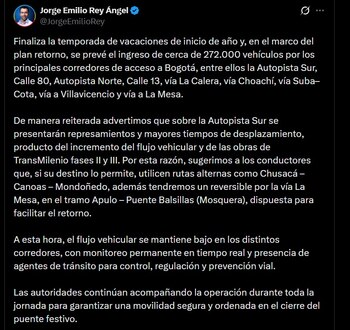 El gobernador de Cundinamarca Jorge