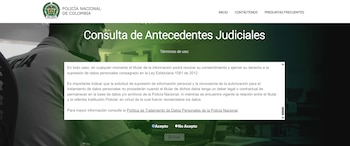La consulta de antecedentes judiciales