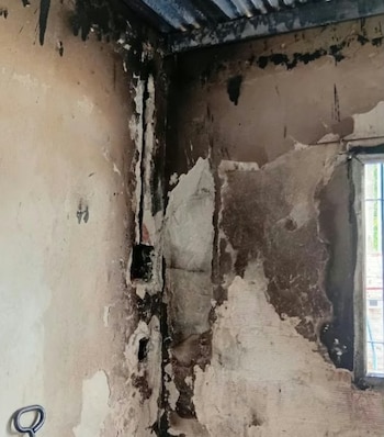 La estructura de la casa permaneció en pie, pero el incendio afectó distintos ambientes y pertenencias de la familia (Fuente: Aire de Santa Fe)