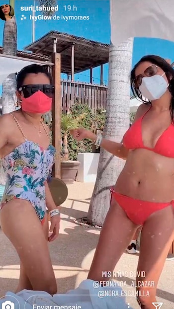 En algunas imágenes, la diputada