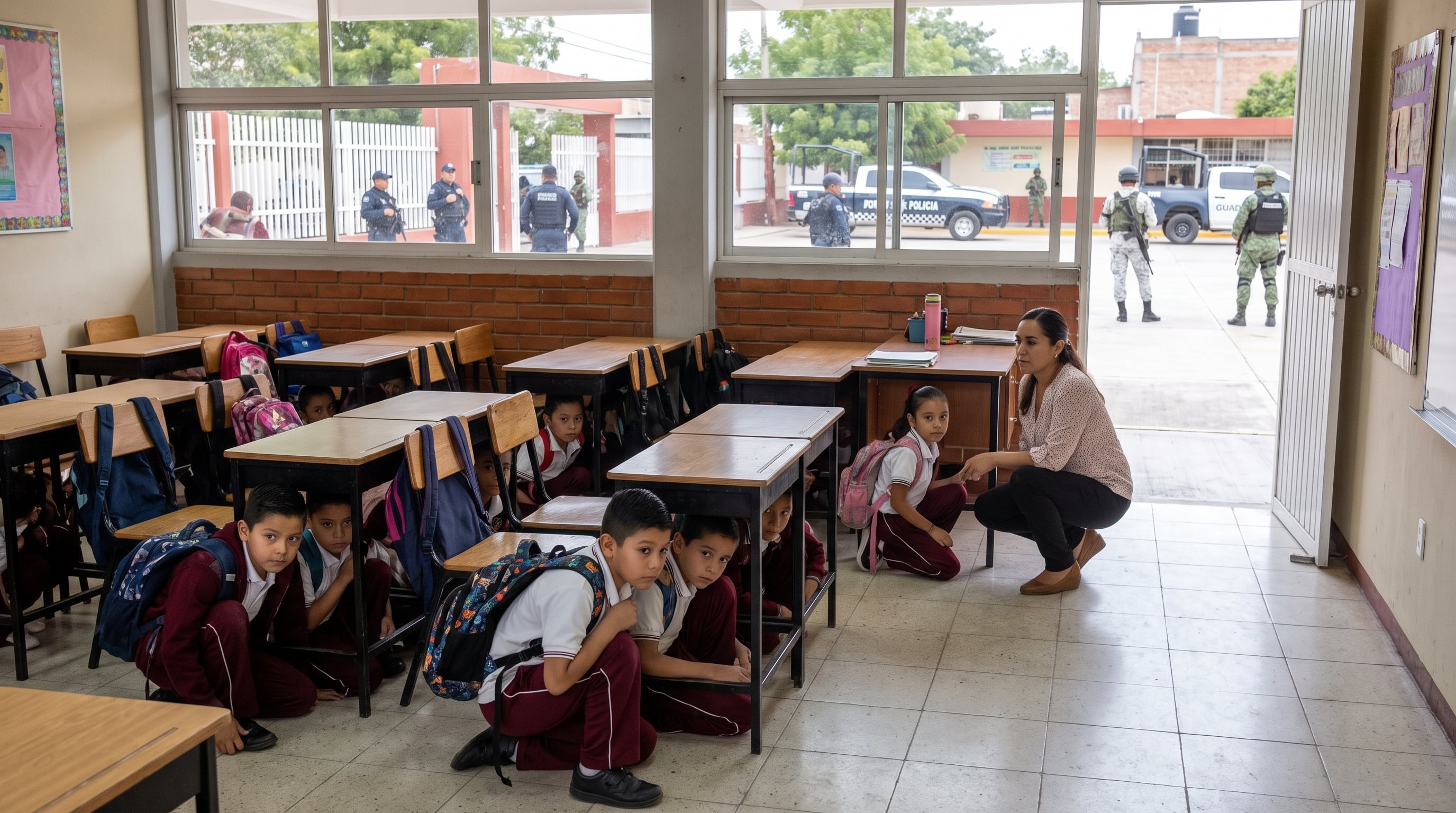 En octubre de 2019, maestros y directores de escuelas de educación básica de Culiacán ya planteaban la necesidad de realizar simulacros para preparar a alumnos y personal ante una balacera. (Crédito: imagen ilustrativa | Infobae México)