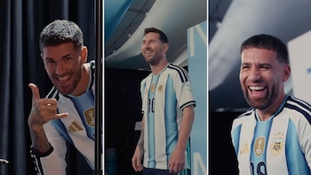 Las bromas entre los jugadores de la selección argentina durante la producción de fotos oficiales para el Mundial 2026