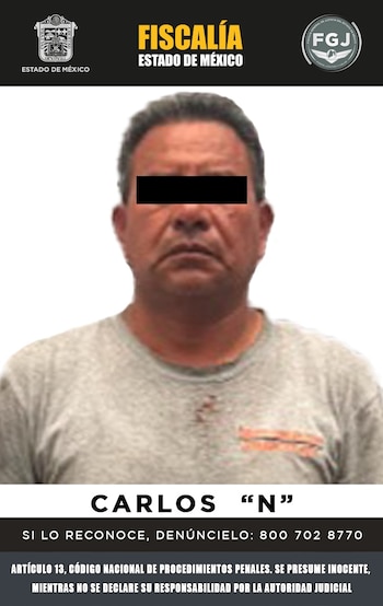 El detenido podría enfrentar una pena de hasta 10 años de prisión, de acuerdo con la fiscalía mexiquense. (Crédito: Fiscalía del Estado de México)