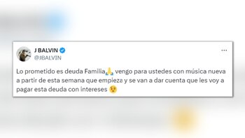El cantante colombiano confirmó el