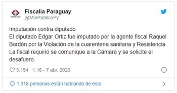 El tuit de la Fiscalía