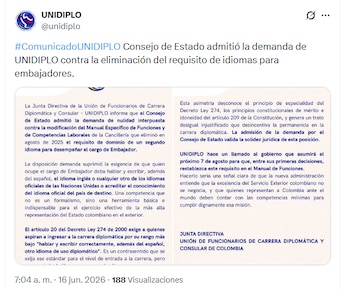 - crédito @unidiplo/X