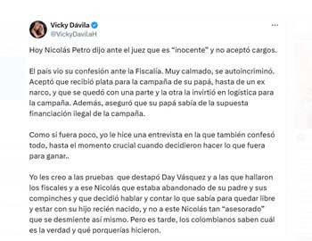 La periodista Vicky Dávila no