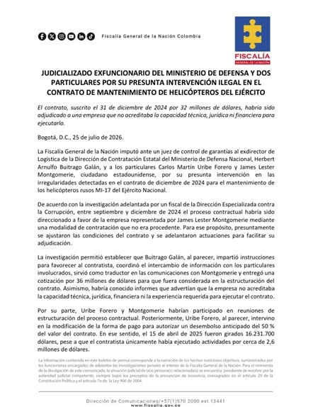 crédito Fiscalía General de la Nación