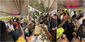 Una pareja en Brooklyn celebró