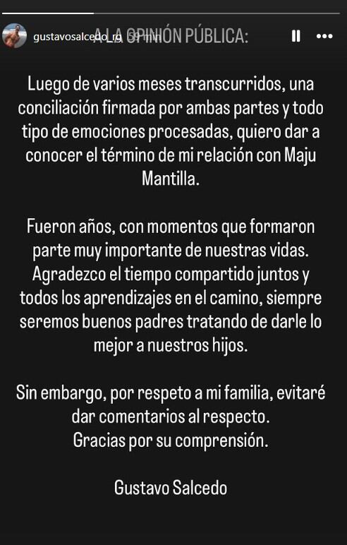 Gustavo Salcedo anuncia fin de su matrimonio con Maju Mantilla: reacción de Magaly Medina. Infobae Perú / Captura TV - Magaly TV La Firme