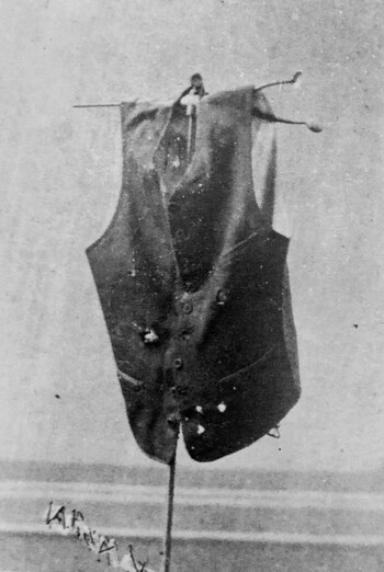 El chaleco que usaba Maximiliano