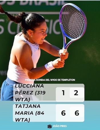 Lucciana Pérez se despidió de Templeton en primera ronda.