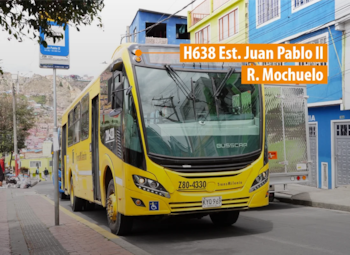Transmilenio inició un plan piloto para la ruta TransMiZonal H638 entre la estación Juan Pablo II y el sector R. Mochuelo, en Ciudad Bolívar - crédito Transmilenio