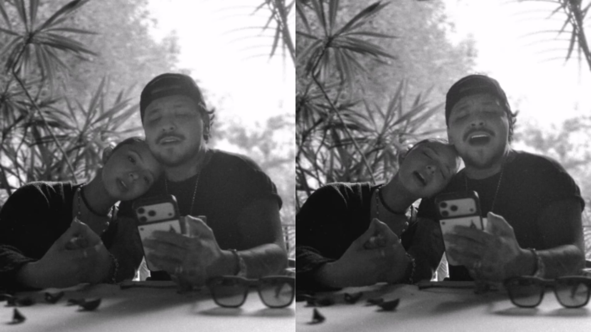 El video en blanco y negro grabado durante la reunión generó reacciones divididas entre los seguidores de los cantantes. (Captura de pantalla )