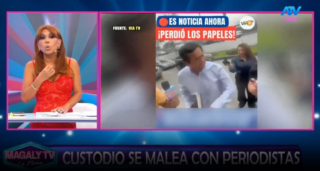 Magaly Medina arremete contra Óscar Custodio tras verlo nuevamente detrás de La Bella Luz: “Ni siquiera se esconde”. Captura: Magaly TV La Firme.
