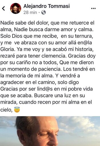 Alejandro Tomassi escribió este mensaje,