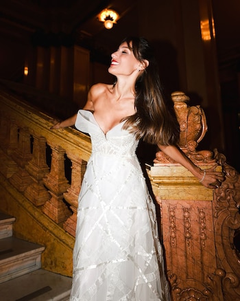 La modelo impactó con un