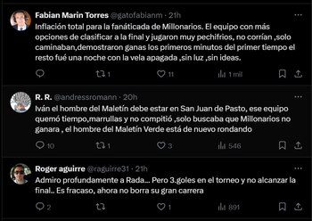 Los comentarios tras la crítica