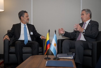 Colombia y Argentina acordaron una mayor cooperación en la lucha contra el narcotráfico, el tráfico de armas y la trata de personas - crédito Cancilleria
