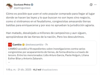 Petro expresó su indignación al