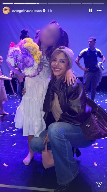 Wanda Nara y Evangelina Anderson acompañaron a sus hijas en sus muestras de baile