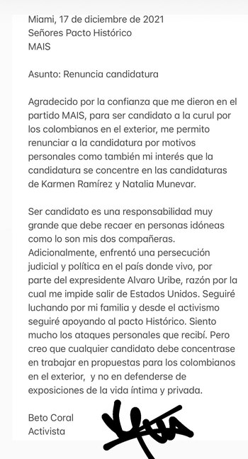 Beto Coral / Twitter